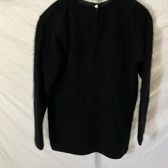 Valerie Stevens: Black Furblend Sweater- Wool & Angora- S - Picture 10 of 16